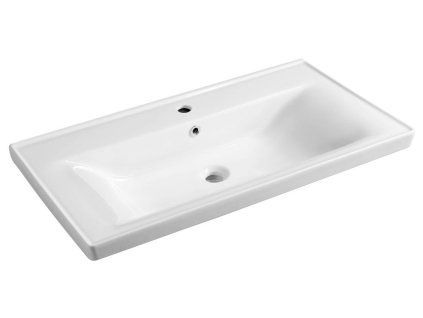 Aqualine SAVA keramické umyvadlo 90 x 46 cm nábytkové s přepadem bílá 2090