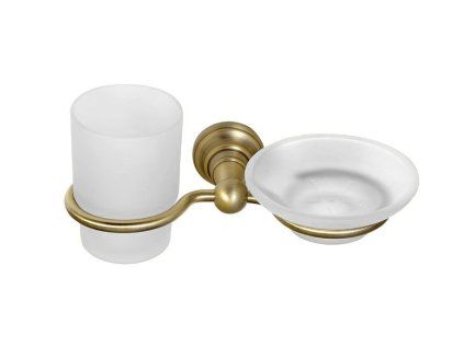 Sapho Diamond 1318-04 mýdlenka + sklenka tmavý bronz