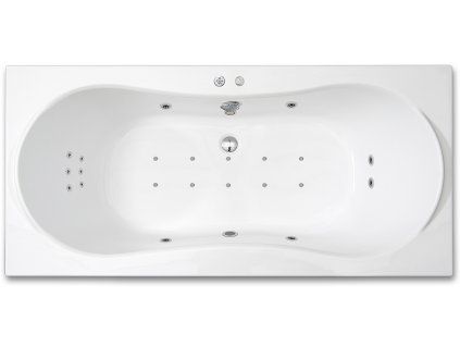 911 1 viriva vana krona flat 180 x 80 cm 4 velke masazni trysky 8 malych masaznich trysek 10 air trysek 1 led osvetleni