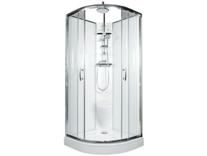 251 3 sprchovy box briliant model 7 ctvrtkruhovy s vanickou z liteho mramoru sedatkem a sprchovou termostatickou tyci s horni sprchou cire sklo