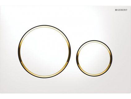 Geberit Sigma 20 115.882.KK.1 ovládací tlačítko bílá / pozlacená / bílá