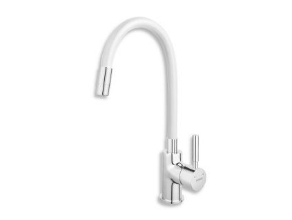 Novaservis Ferro 70710 dřezová baterie s flexi ramenem bílá chrom 70710,0B