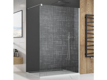 SanSwiss Ronal WALK-IN EASY 140 cm sprchová zástěna sklo Mřížka STR4P1405061