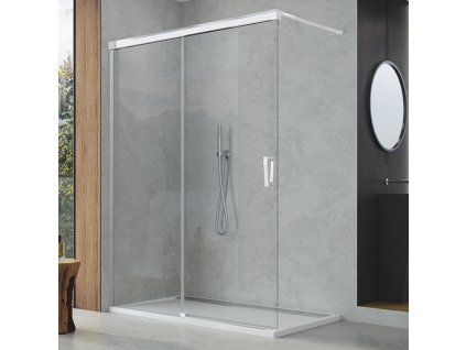 SanSwiss Ronal WALK-IN CADURA 150 cm levá sprchová zástěna sklo Shade CAW2G1505068