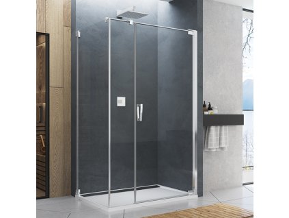 SanSwiss Ronal CADURA 140 cm pravé sprchové dveře sklo Transparent CA31CD1405007