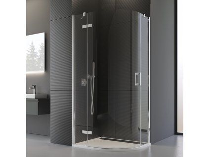 SanSwiss Ronal PUR 80 x 80 cm levý sprchový kout sklo Transparent P3PG500801007