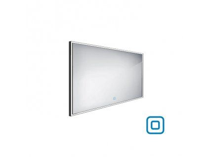 Nimco 13000 LED zrcadlo podsvícené 120 x 70 cm s dotykovým senzorem černé ZPC 13006V-90