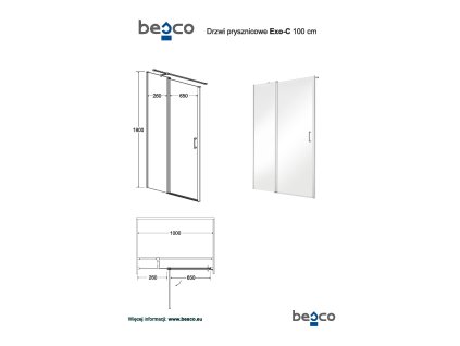 13524 bezramove sprchove dvere exo c