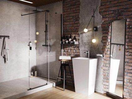 34360 walk in sprchovy kout vayo black