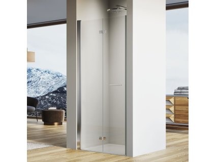 SanSwiss SOLINO 75 cm dvoudílné skládací dveře levé - aluchrom/sklo bílé linky SOLF1G0755088