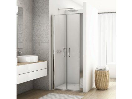 SanSwiss DIVERA 90 cm dvoukřídlé dveře - aluchrom/sklo Screen D22T20905087