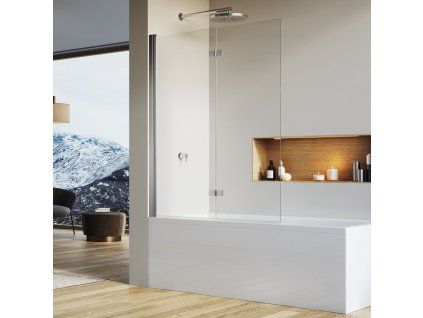 SanSwiss SOLINO 110 cm vanová zástěna - aluchrom/sklo Screen SOLB2G1105087
