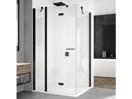 SanSwiss SOLINO Black 100 cm dveře - černý/sklo Transparent SOLF13G1000607