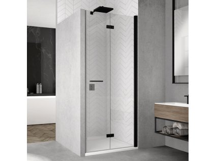 SanSwiss SOLINO Black 100 cm dveře pravé - černý/sklo Screen SOLF1D1000687