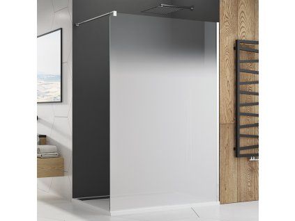 SanSwiss EASY 160 cm pevná stěna walk-in - aluchrom/ sklo Brume STR4P1605081