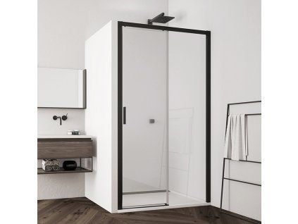 SanSwiss TOP-LINE S 150 cm dveře pravé - černý/sklo Transparent TLS2D1500607