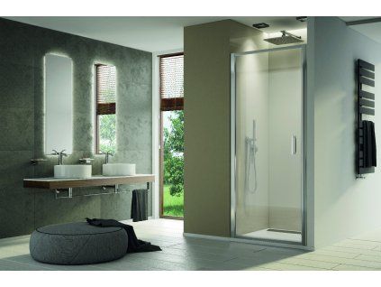 SanSwiss TOP-LINE S 130 cm dveře pravé - bílý/sklo Durlux TLS2D1300422