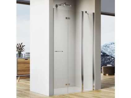 SanSwiss SOLINO 120 cm dvoudílné skládací dveře - pravé aluchrom/sklo Screen SOLF13D1205087
