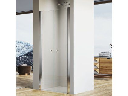 SanSwiss SOLINO 75 cm dvoukřídlé dveře aluchrom/sklo Screen SOL207505087