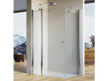 SanSwiss SOLINO 100 cm boční stěna - aluchrom/sklo Transparent  SOLT110005007