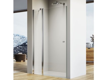 SanSwiss SOLINO 100 cm jednokřídlé dveře - aluchrom/sklo bílé linky SOL1310005088