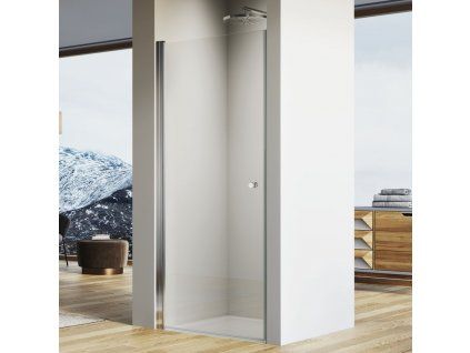 SanSwiss SOLINO 80 cm jednokřídlé dveře aluchrom/sklo bílé linky SOL108005088