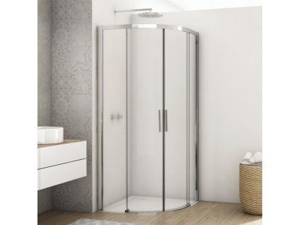SanSwiss DIVERA 80 cm čtvrtkruh sprchový kout - aluchrom/sklo Screen D22SRB550805087