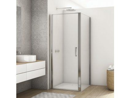 SanSwiss DIVERA 100 cm boční stěna v 100° - aluchrom/ sklo bílé linky D22F11005088