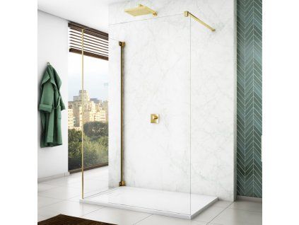 SanSwiss Cadura 75 cm boční stěna v 90° - zlatý/sklo Screen CAT30751287