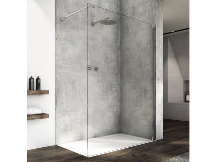 SanSwiss Cadura 110 cm pevná stěna walk-in - aluchrom/sklo Screen CAT41105087