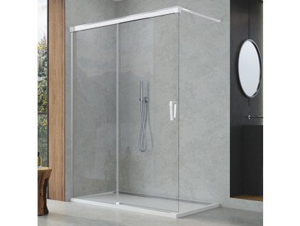 SanSwiss Cadura 100 cm pevná stěna walk-in - aluchrom/sklo Screen CAW2G1005087