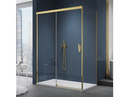 SanSwiss Cadura 110 cm jednodílné posuvné dveře - zlatý/sklo Screen CAS2G1101287
