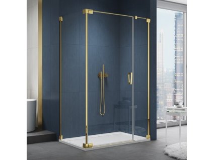 SanSwiss Cadura 110 cm jednokřídlé dveře - zlatý/sklo Screen CA31CG1101287