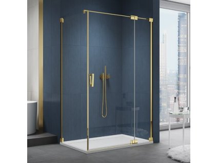 SanSwiss Cadura 110 cm jednokřídlé dveře - zlatý/sklo Screen CA13D1101287