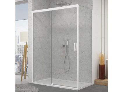 SanSwiss Cadura 120 cm jednodílné posuvné dveře - bílý/sklo Screen CAS2G1200987