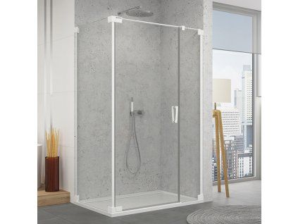 SanSwiss Cadura 90 cm boční stěna - bílý/sklo Screen CAT20900987