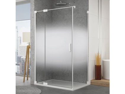 SanSwiss Cadura 120 cm jednokřídlé dveře - bílý/sklo Screen CA13G1200987