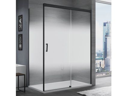 SanSwiss Cadura 100 cm jednodílné posuvné - černý/sklo Screen CAS2D1000687