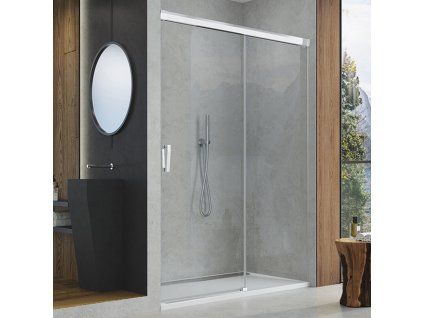 SanSwiss Cadura 120 cm jednodílné posuvné dveře - aluchrom/sklo Screen CAS2D1205087