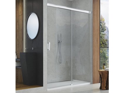 SanSwiss Cadura 110 cm jednodílné posuvné dveře - aluchrom/sklo Screen CAS2D1105087