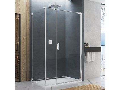 SanSwiss Cadura 110 cm jednokřídlé dveře - aluchrom/sklo Screen CA31CD1105087