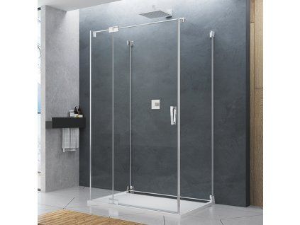 SanSwiss Cadura 110 cm boční stěna v 90° - aluchrom/sklo Screen CAT31105087