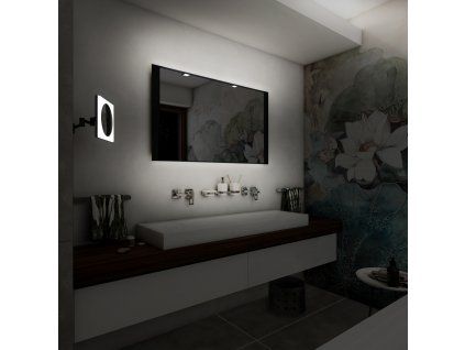Nimco 41000 LED zrcadlo podsvícené 120 x 65 cm bez senzoru černá ZPC 41006-90