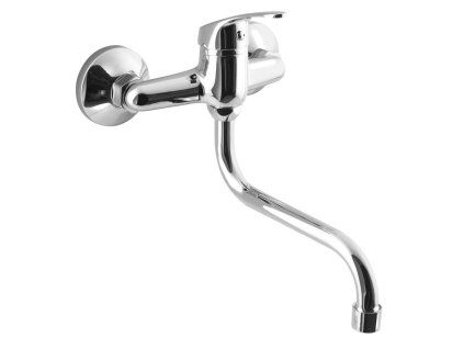 Aqualine 35 nástěnná dřezová baterie rozteč 150 mm ramínko S 177 mm chrom 52146
