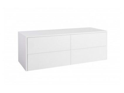 Krajcar PKR Row koupelnová skříňka 130 x 46 x 50 cm bez výřezu bílá PKRB130