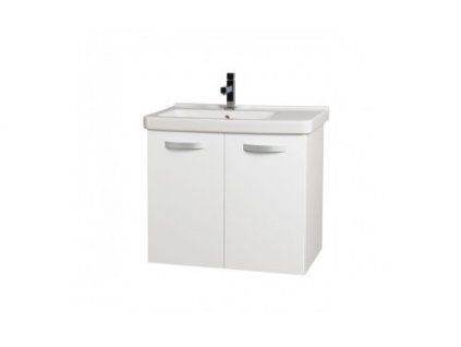 Krajcar KCK Cubito Klasik koupelnová skříňka s umyvadlem 75 x 65 x 45 cm odkládací plocha vpravo bílá KCK75