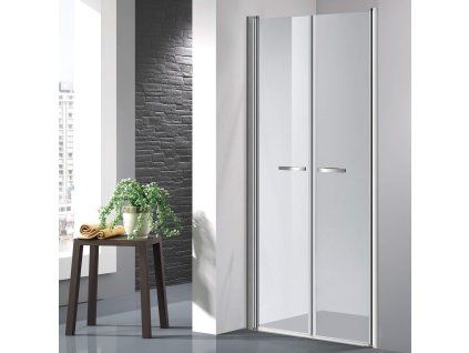 3365 7 sprchove dvere do niky dvoukridle 116 az 121 x 195 cm cire sklo pro stavebni otvor 116 az 121 cm sila skla 6 mm