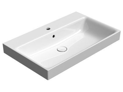 GSI NUBES keramické umyvadlo 80 x 50 cm s přepadem Extra Glaze bílá 9622111