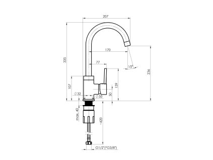 22028 drezova baterie axe 33 bronz