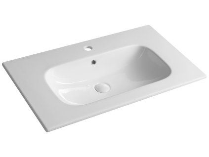 Sanovit PIEDRA keramické umyvadlo nábytkové 81 x 46,5 cm s přepadem bílá 43081
